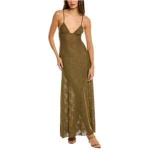 New With Tags! WeWoreWhat - V-Front Midi Dress - Olive Brown - 8